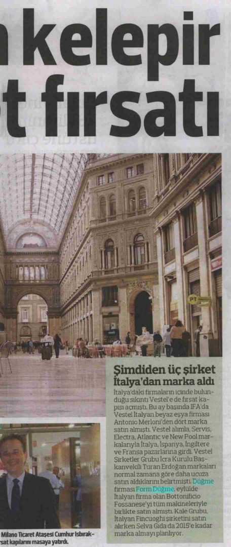 Şimdiden Üç Şirket İtalya'dan Marka Aldı/Radikal Gazetesi