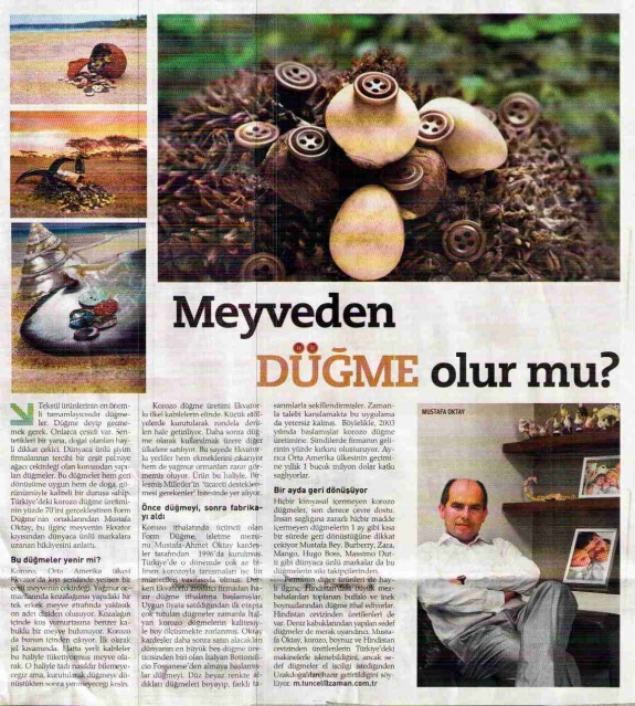 Meyveden Düğme Olur Mu ? /Zaman Gazetesi