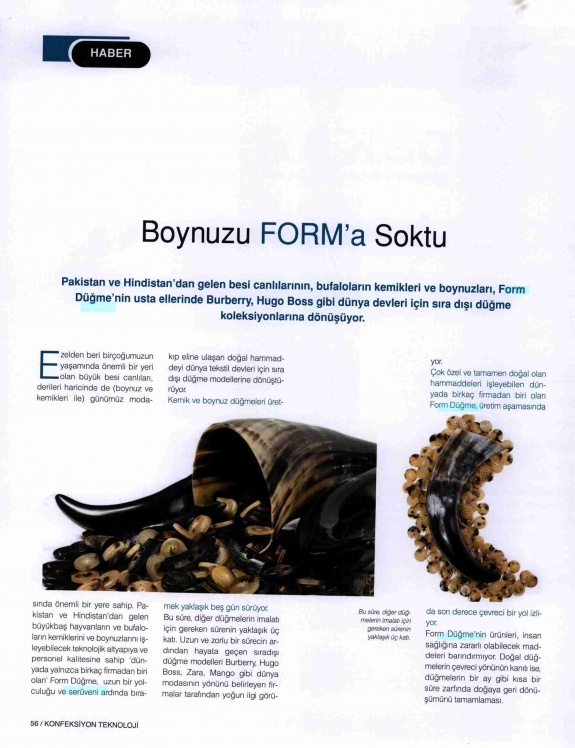 Boynuz'u Form'a Soktu/ Tekstil Konfeksiyon Teknolojisi