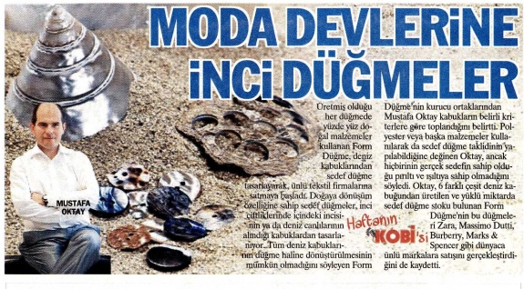 Moda Devlerine İnci Düğmeler /Yeni Şafak Gazetesi