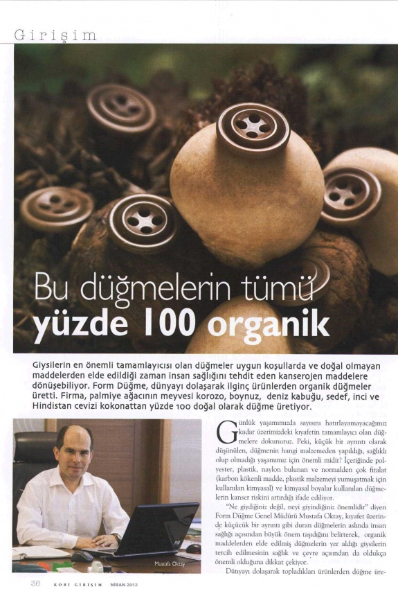 Bu Düğme Tümü Yüzde 100 Organik / Ekonomist Kobi Girişim