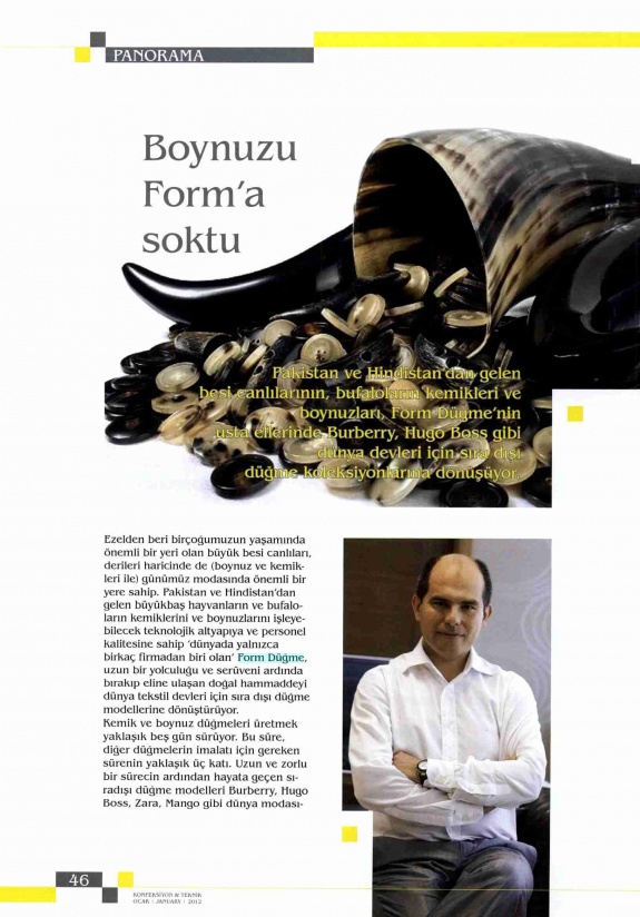 Boynuzu Form'a Soktu /Konfeksiyon Teknik Dergisi