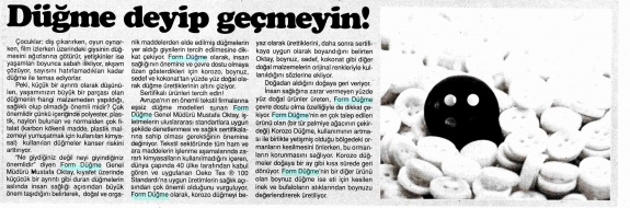 Düğme Deyip Geçmeyin! / Önce Vatan Gazetesi